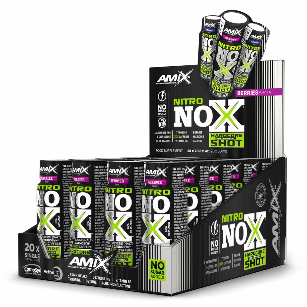 Amix NitroNOX Hardcore Shots Berries Flavor - 60ml x 20pcs - High Quality Medical & Pharmacy Care - View 1