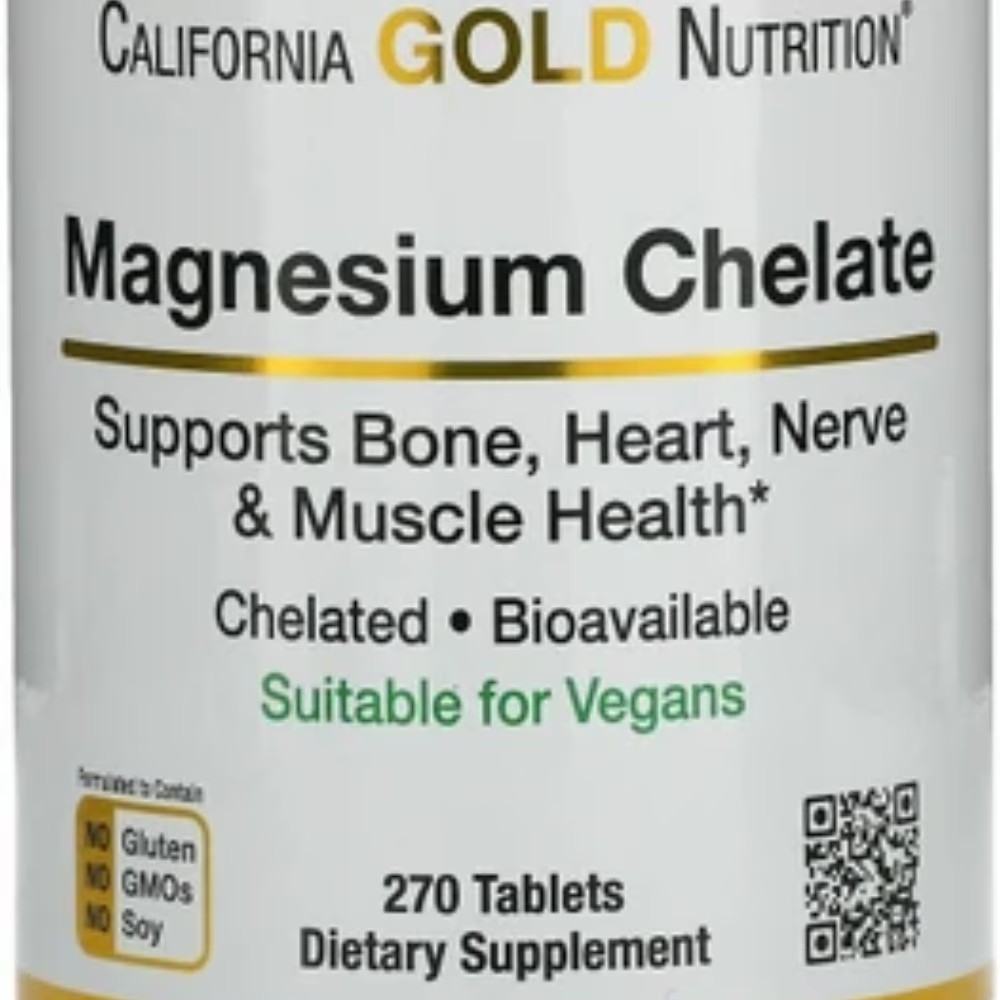 california-gold-nutrition-magnesium-chelate-90-tablets-bioavailable-mineral-supplement-suitable-for-vegans-03-medical-grade California Gold Nutrition Magnesium Chelate, 90 Tablets – Bioavailable Mineral Supplement Suitable for Vegans - High Quality Medical & Pharmacy Care - View 3