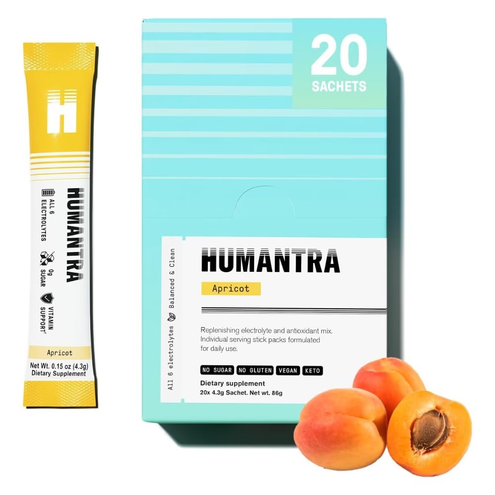 Humantra Electrolyte Powder – Apricot Flavor, 20 Servings | Hydration Support, Electrolyte Balance & Recovery Drink Mix - High Quality Medical & Pharmacy Care - View 1