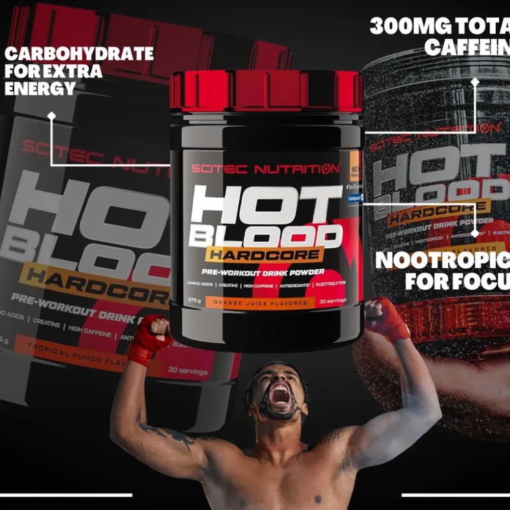 scitec-hot-blood-hardcore-orange-375g-02-medical-grade Scitec Hot Blood Hardcore Orange 375g - High Quality Medical & Pharmacy Care - View 2