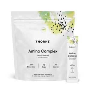 Thorne Amino Complex 30 Stick Packs – Lemon | Complete EAA and BCAA Formula for Muscle Growth and Recovery - High Quality Medical & Pharmacy Care - View 1