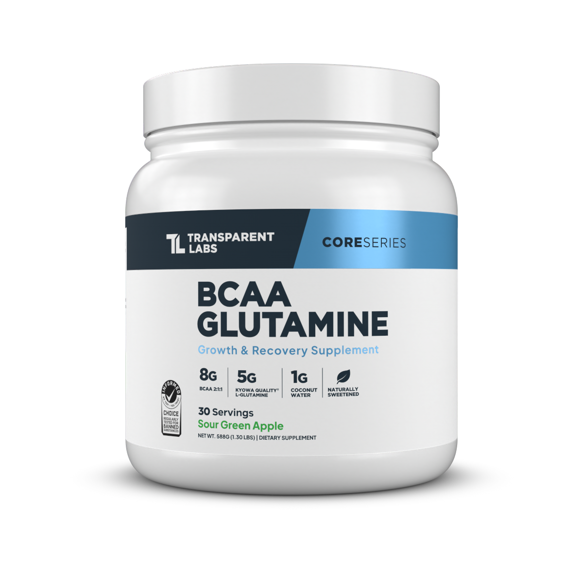 Transparent Labs BCAA Glutamine Sour Green Apple