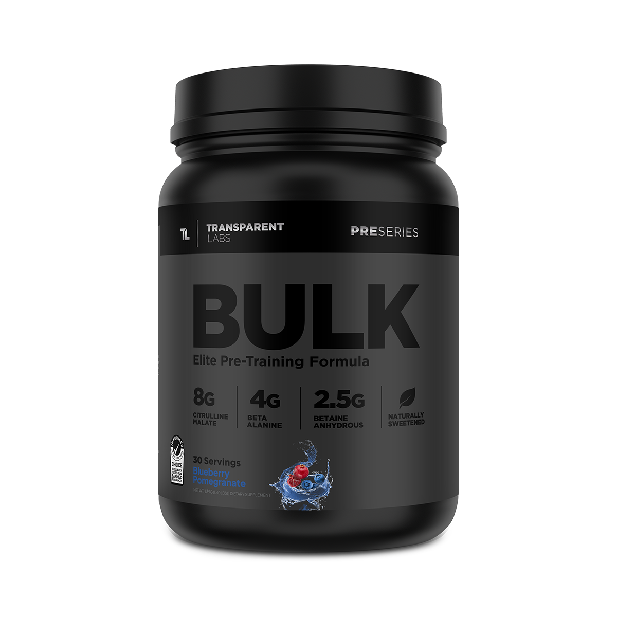 Transparent Labs Bulk Black Pre-Workout Blueberry Pomegranate