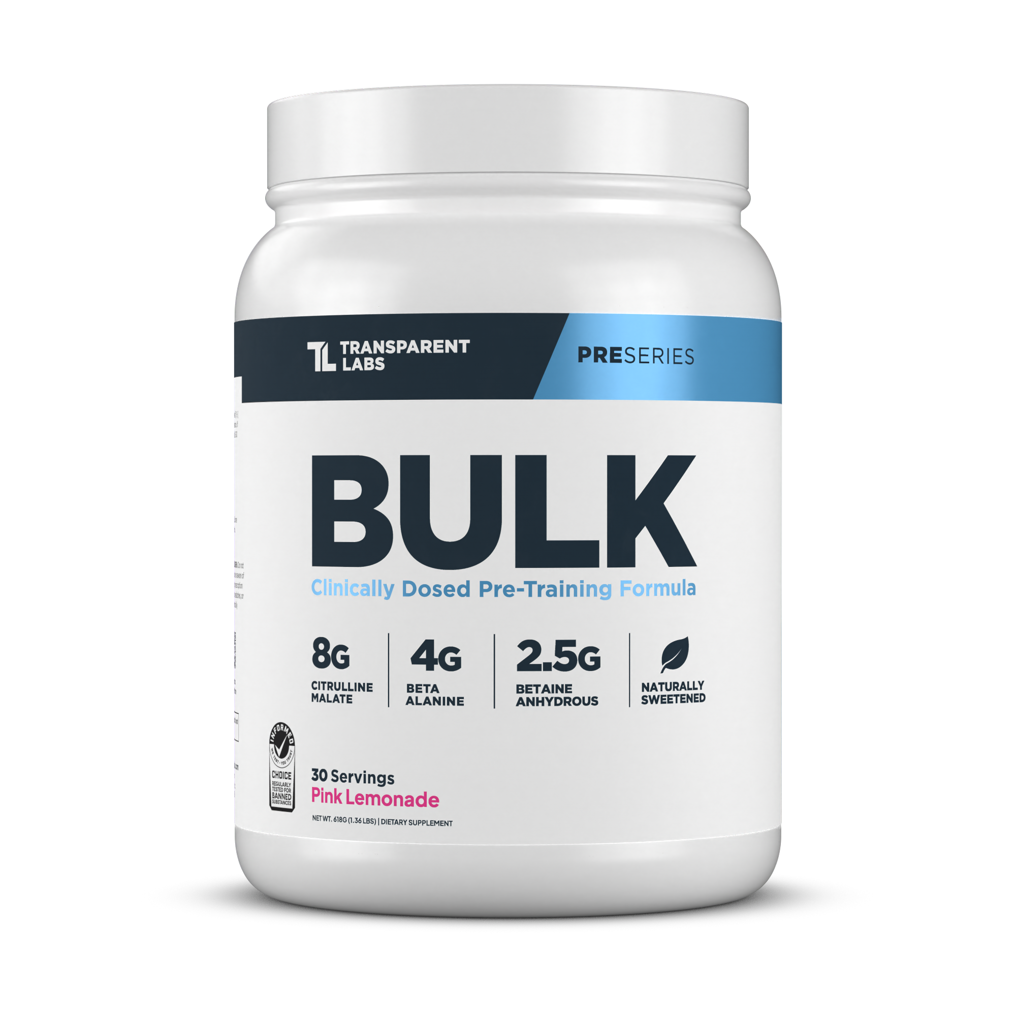 Transparent Labs Bulk Pre-Workout Pink Lemonade