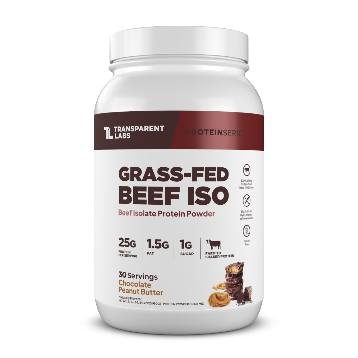 Transparent Labs Grass-Fed Beef Protein Isolate Chocolate Peanut Butter
