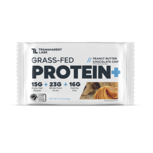 Transparent Labs Grass-Fed Protein+ Bars Peanut Butter Chocolate Chip