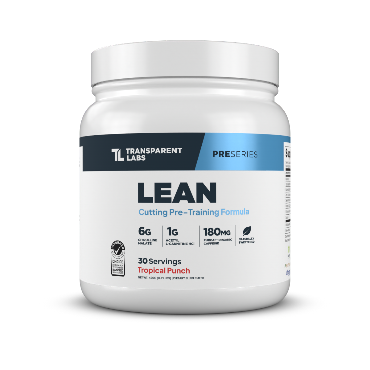 Transparent Labs Lean Pre-Workout Tropical Punch