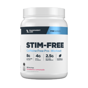 Transparent Labs Stim-Free Pre-Workout Strawberry Lemonade